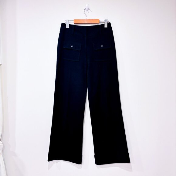 CUE Black Wide Leg Pants with Front Pockets | Small * - Picture 1 of 10